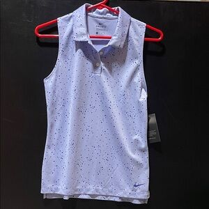 Nike Golf Light Purple Sleeveless Polo with Blue Speckles